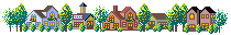 pixelated forested town